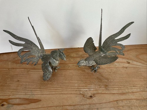 Pair vintage silvered - of,