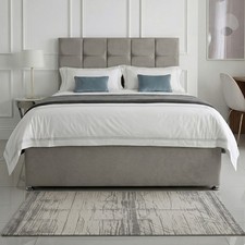 LUXURY GREY FABRIC DIVAN BED