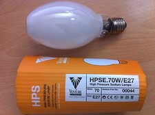 70w SON-E E27 High Pressure Sodium Floodlight Bulb Lamp 28000hr External Ignitor
