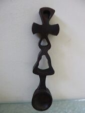 Vintage Hand Carved Wooden Welsh Love Spoon