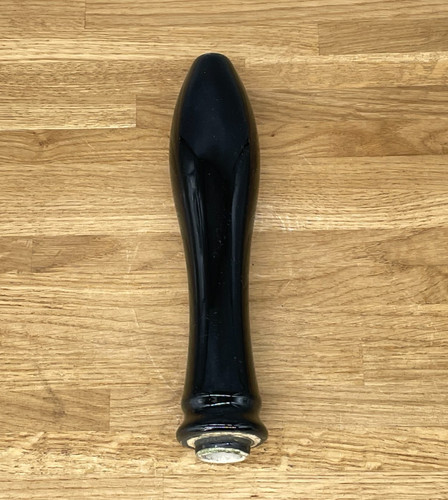 Black ceramic beer tap handle - ceramic,