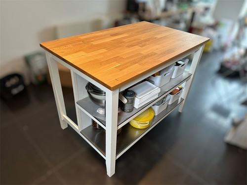 Ikea kitchen island oak white - island,