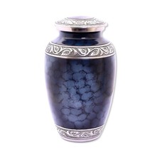 Large Blue Cloud Cremation Urn