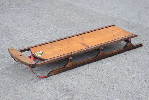 Vintage old sleigh - sledge, snow