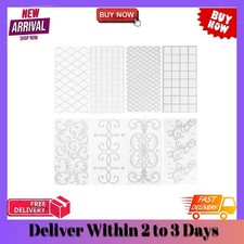 8Pcs Embossing Mat Fondant Impression Mat for Cake Decorating Clear Plastic Cake