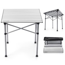 Aluminium Camping Table Table Garden Table Camping incl. Folding up to 50 KG Silver Table
