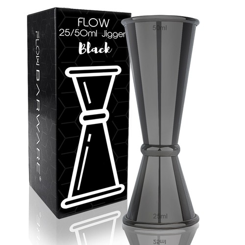 Black cocktail jigger dual - jigger,