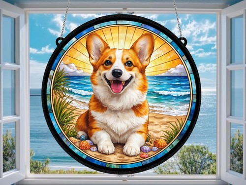 Corgi dog suncatcher - corgi,