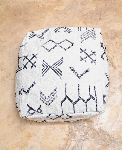 Moroccan kilim pouf floor - moroccan,