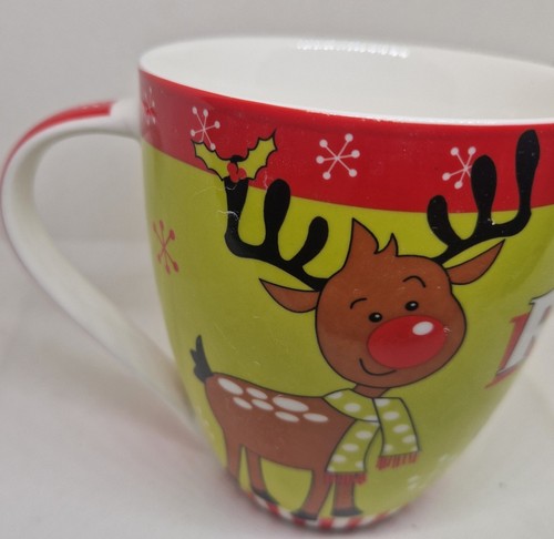 Novelty reindeer christmas mug - novelty,