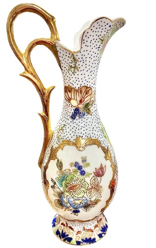 Antique japanese moriage ewer - japanese,