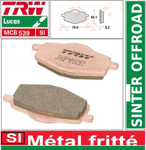 Front brake pads sintered - brake,