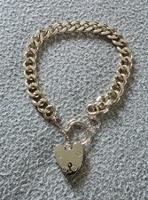 REDUCED Beautiful Heavy 29g 9ct 7 Inch Solid Gold Curb Or Charm Bracelet