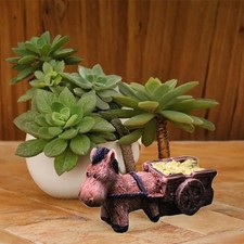 Donkey Pulling Cart Statue