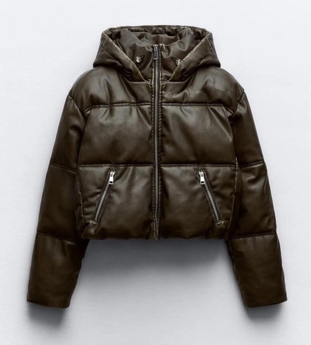 Zara faux leather cropped - zara,