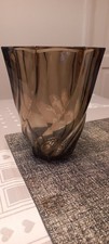 Vintage French LUMINARC Smoke Spiral Vase. Excellent Condition No Damage