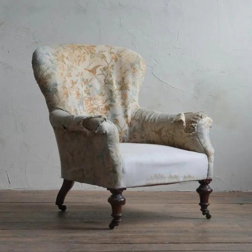 Antique spoon back armchair - antique,