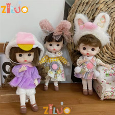 1/12 Bjd Doll Ob11 12Cm Mini Dolls Princess Dress up Cute Doll 20 Movable Joints