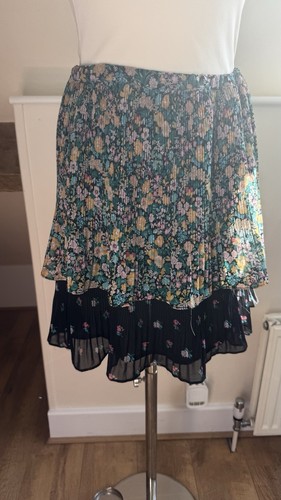 Flowered ruffle rara skirt - ruffle,