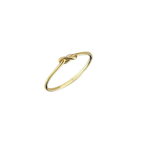 Yellow gold knot ring - 9k,