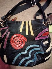 Gianni Conti Large Black,Colour Leather Shoulder/Hand Leather Bag,New With Tags