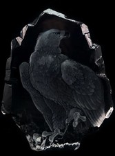 MATS JONASSON FREEDOM ETCHED CRYSTAL EAGLE product 0051 SCULPTURE 