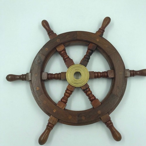 Nautical wood and - wood, brass