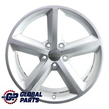 Audi A4 B8 8K Silver Wheel Alloy Rim 18" ET:47 8J Star Spoke 8K0601025Q