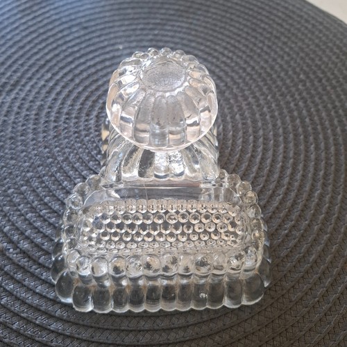 Vintage glass desk inkwell - vintage,