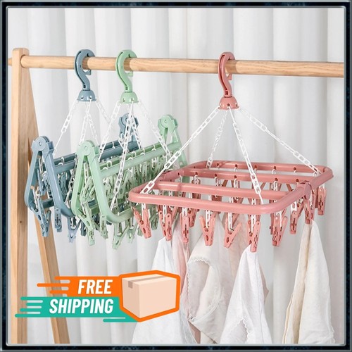 Foldable sock dryer - sock, clips