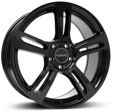Alloy Wheels 16" Romac Edge Black Gloss For Toyota Celica [Mk6] 93-99