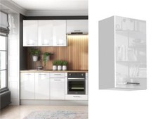 Kitchen Wall Cabinet Cupboard 400mm White High Gloss Unit Narrow Storage Ella