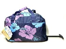 21" Wheeled Holdall Cabin Trolley Flower Sports Luggage Overnight Travel Bag 39L