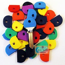 Key Cap Covers Tag Assorted Colours Rubber ID Markers Keyring Identifier