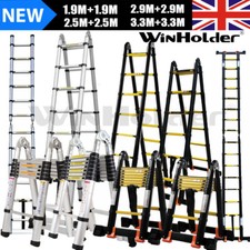 3.8-6.6M Heavy Duty Aluminium Telescopic Folding Ladder Multi-Purpose Extendable
