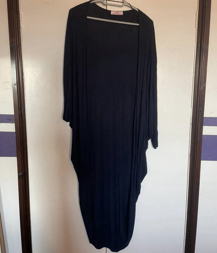 Navy cocoon duster batwing - cocoon,