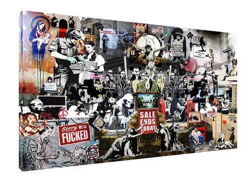 Banksy canvas wall art - canvas,