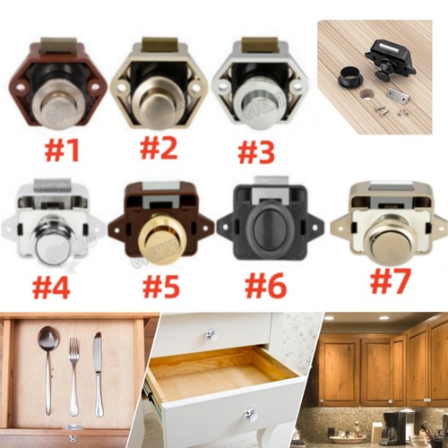 Push button catch lock - push,