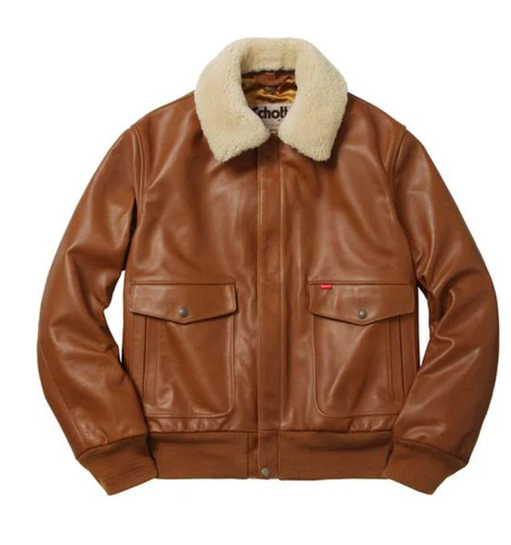 Supreme schott leather 2 - leather, a-2