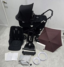 Stunning All Black Bugaboo Fox Stroller pushchair pram With Extras 