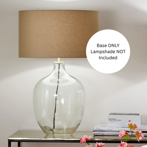 Clear glass table lamp - glass,