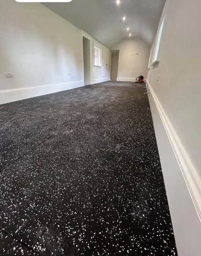 15mm white speckled rubber gym - 15mm,