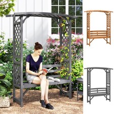 Wooden Garden Bench, Arch