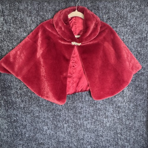 Red faux fur bridal - fur, cape