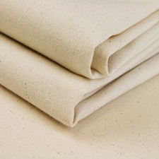 100% Natural Cotton Calico Fabric 150cm Wide Unbleached Canvas Craft 155 GSM