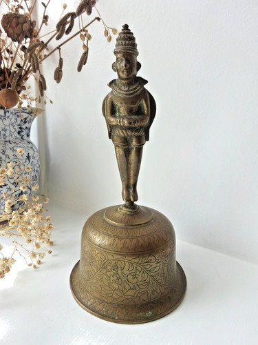Antique indian brass temple - indian,
