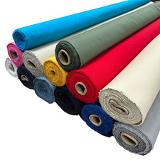 100% Cotton Canvas Superior Plain Solid Fabric Craft 260gsm Material 146cm Wide.