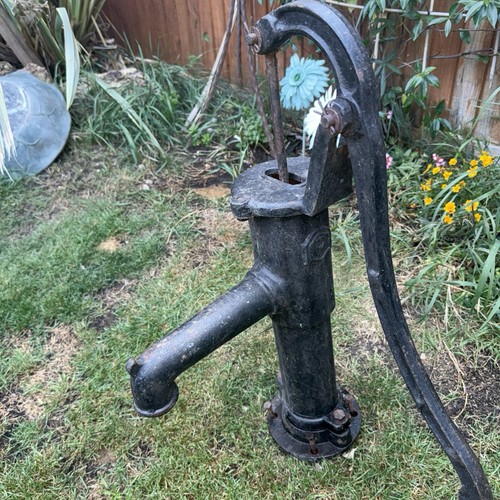 Vintage cast iron hand water - vintage,
