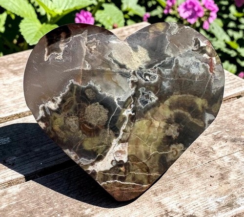 Ocean jasper heart crystal - ocean,
