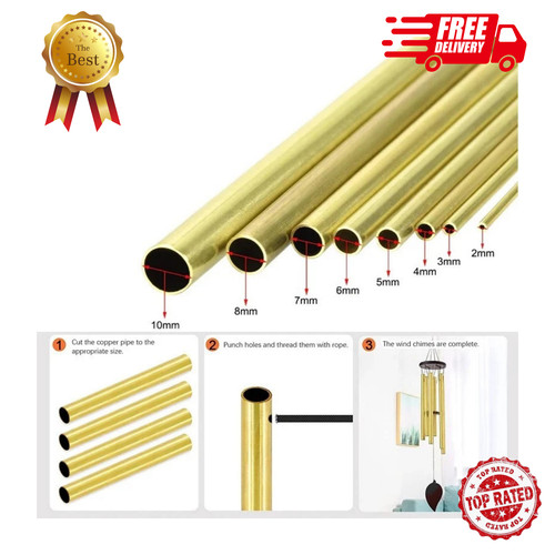Brass round tube - round, wall
